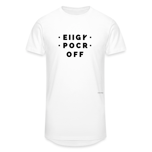 F**K OFF - T-shirt long Homme - Blanc - blanc