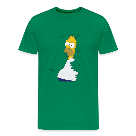 Homer Simpson se cache dans la haie - T-shirt Homme - vert