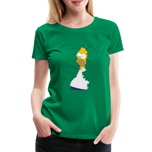 Homer Simpson se cache dans la haie - T-shirt Femme - vert